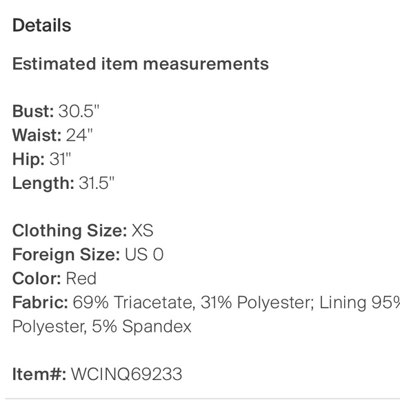 CINQ A SEPT Red mini dress - Picture 5 of 5